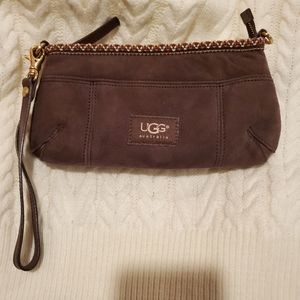 UGG Brown Suade Wristlet